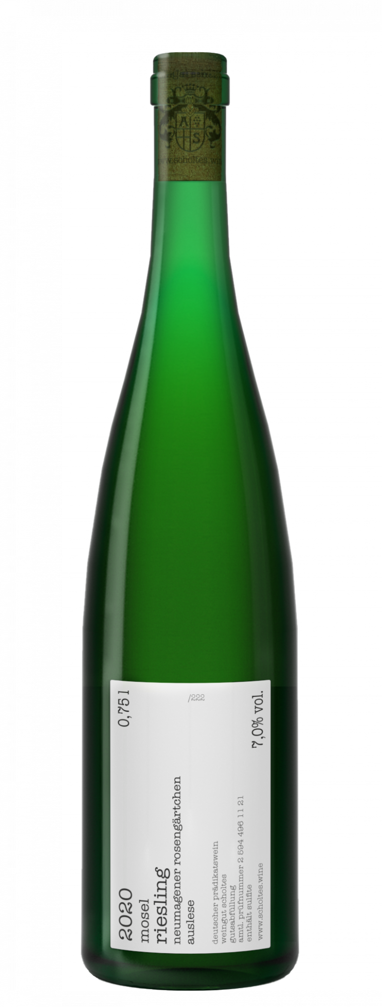 winebottle weingut scholtes auslese 2020